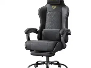Ergonomisk gamerstol med fodstøtte og fjedret sæde – ink black OBG079B01