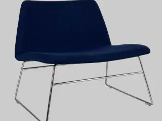 Paustian Spinal Chair 80 Loungestol – Mørkeblå med Krom Stel