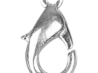 Karabinhage, L: 12 mm, forsølvet, 5stk./ 1 pk.