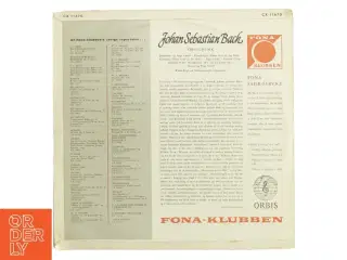 Vinylplade med Johann Sebastian Bach orgelmusik
