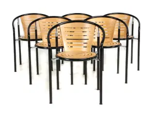 6 pæne armstole 