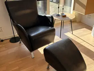 Dansk design Skalma læder lænestole. 