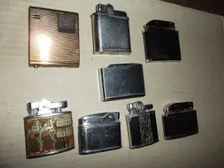Lighter,Benzin/Olie/Gas,8stk,50-60år gl