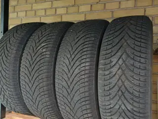 4 stk. 16 tommer, 5 huls stålfælge m/vinterdæk 