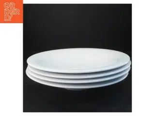 Sæt af store hvide tallerkener fra Kahla (str. Ø 30 cm)