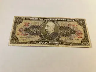5 Cruzeiros Brazil banknote