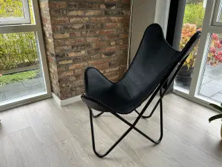 Flagermusstol m. læder