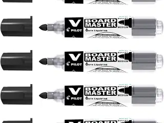 PILOT whiteboardmarkere refill, streg 2,3 mm, sort, 5stk./ 1 pk.