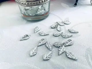Blade sølv dekoration 