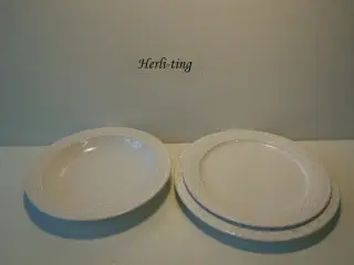 B&G Palet Hvid spisestel til pris pr del fra