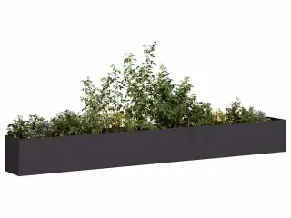 Plantekasse sort 360x40x40 cm koldvalset stål