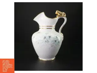 Porcelænskande med gulddekoration (str. H. 26 cm)