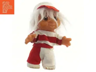 Rød og hvid trold (str. 20 cm)