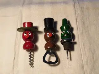 Proptrækker Oplukker skænkeprop Træ gl