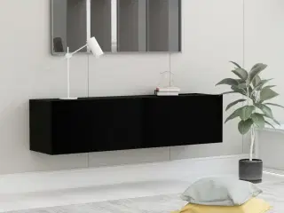 Tv-bord 120x30x30 cm konstrueret træ sort