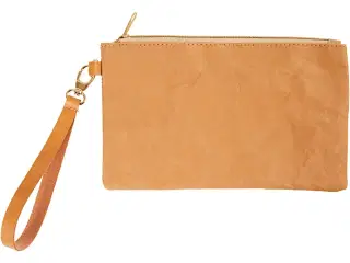 Elegant Lys Brun Clutch i Læderpapir