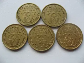 Flot komplet sæt 1/2 kr 1924-1940, Samlet pris