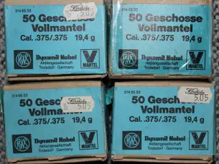 RWS  fuldkappet kugler Kal .375