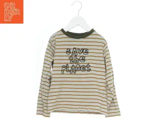 Langærmet stribet T-shirt med tekst fra Friends (str. 122)