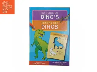 Sjablonkort med dinosaurer fra Chantecler (str. 3,5x17x11,5 cm)