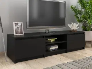 Tv-bord 140x40x35,5 cm konstrueret træ sort