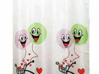 Badeforhæng Bike Ballons 180 x 200 cm 🚴🏽‍♀️❤️
