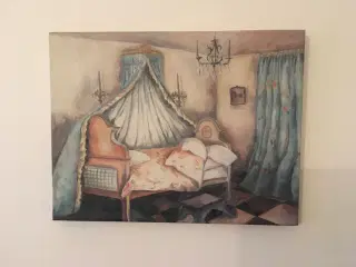 Ilustration af soveværelse