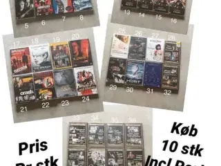 Mange forskellige nye DVD film