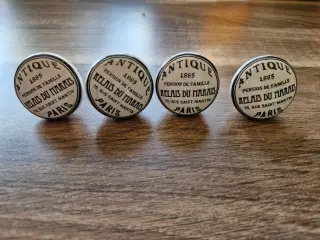 Vintage porcelæns Knopper 4 Stk.
