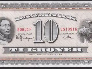 Danmark 10 kroner K0 1966