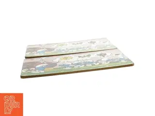 Vintage Smølfe bordskånere fra Peyo (str. 24x14 cm)