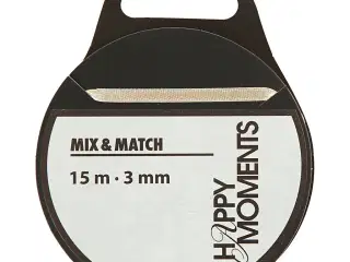 Råhvid Satinbånd 3 mm - 15 m til Kreative Projekter