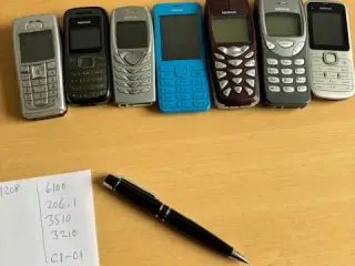 Nokia mobiltelefoner, 7 stk. sælges samlet