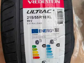 18" dæk - helt nye Vredestein Ultrac+ 215/55