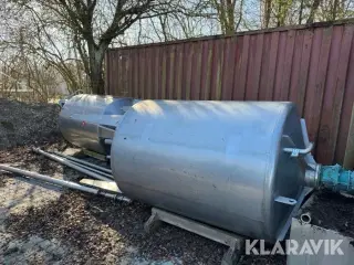 Rustfri tank Chris Jensen Tank 2500 Liter og 1800 Liter