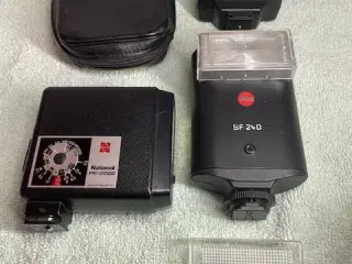 Diverse kamera blitz til analog kamera.