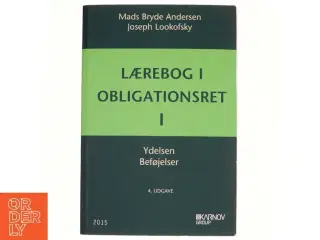 Lærebog i obligationsret. Bind 1, Ydelsen, beføjelser af Mads Bryde Andersen (Bog)