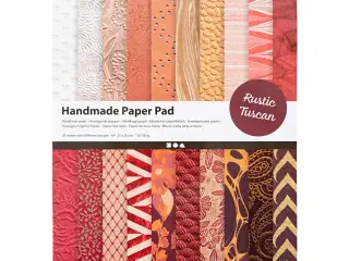 Håndlavet Papir, A4, ark 210x297 mm, 110-150 g, natur, rødbrun, 20ark/ 1 pk.