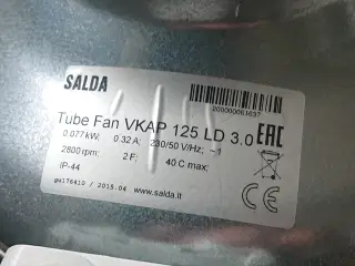SALDA kanal ventilator ø 125 mm