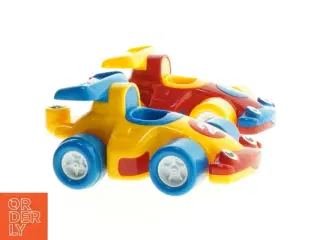 Farverige plastikbyggelastbiler fra Wow (str. 15 x 8 cm)