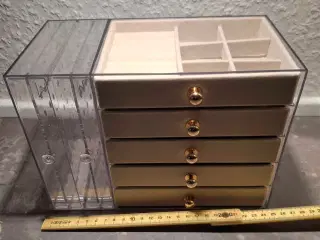 Smykkeskrin med 5 skuffer 