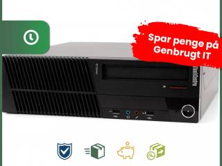 Lenovo ThinkCentre M82 SFF - Intel i7 3770 3,4GHz 256GB SSD 8GB Win10 Pro - Grade A - stationær computer
