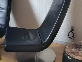 2 AERO Lænestole Sort Estoril Læder (BoConcept)