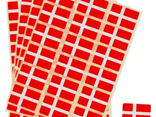 Selvklæbende flag, str. 15x22 mm, 72stk./ 1 pk.