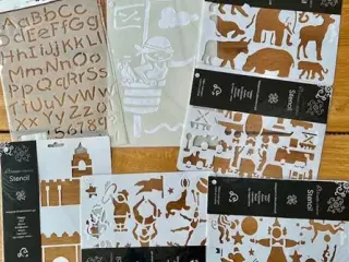 Stencil sæt til feks stoftryk
