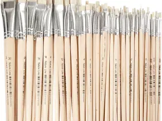 Nature Line Flade Svinebørstepensler - 68 stk. Sæt