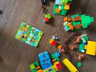 Duplo skovtur med 3 figurer og 8 dyr