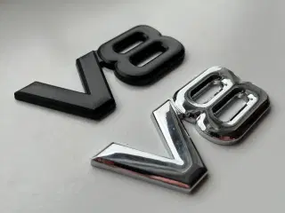 V8 bil emblem