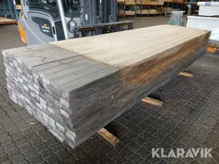 1 pakke reglar / høvlet planker delvis vandskadet