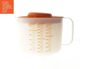 Målebæger med låg fra Tupperware (str. Ø. 17 cm. længde. 14 cm)